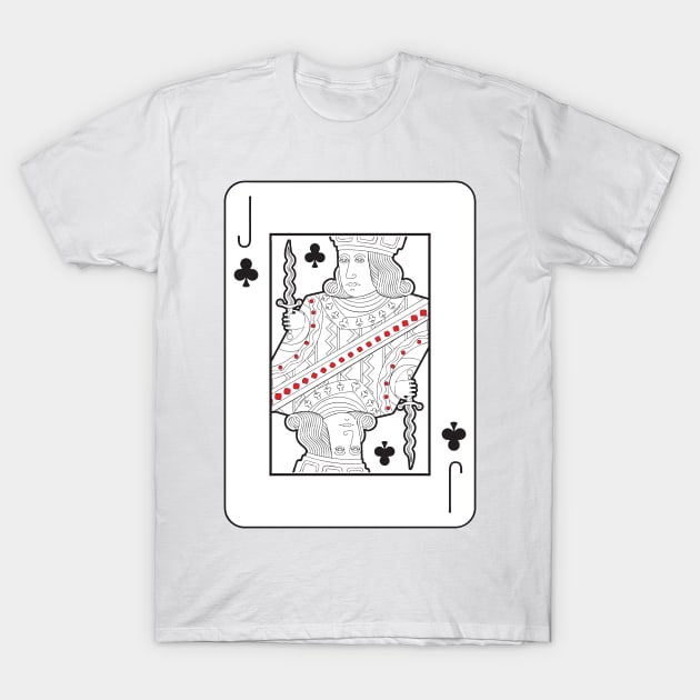 Single playing cards: Jack of Clubs T-Shirt by rlmf